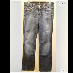 7 Seven For All Mankind Women's Boot Cut Stone Washed Jeans Cotton USA Size 27